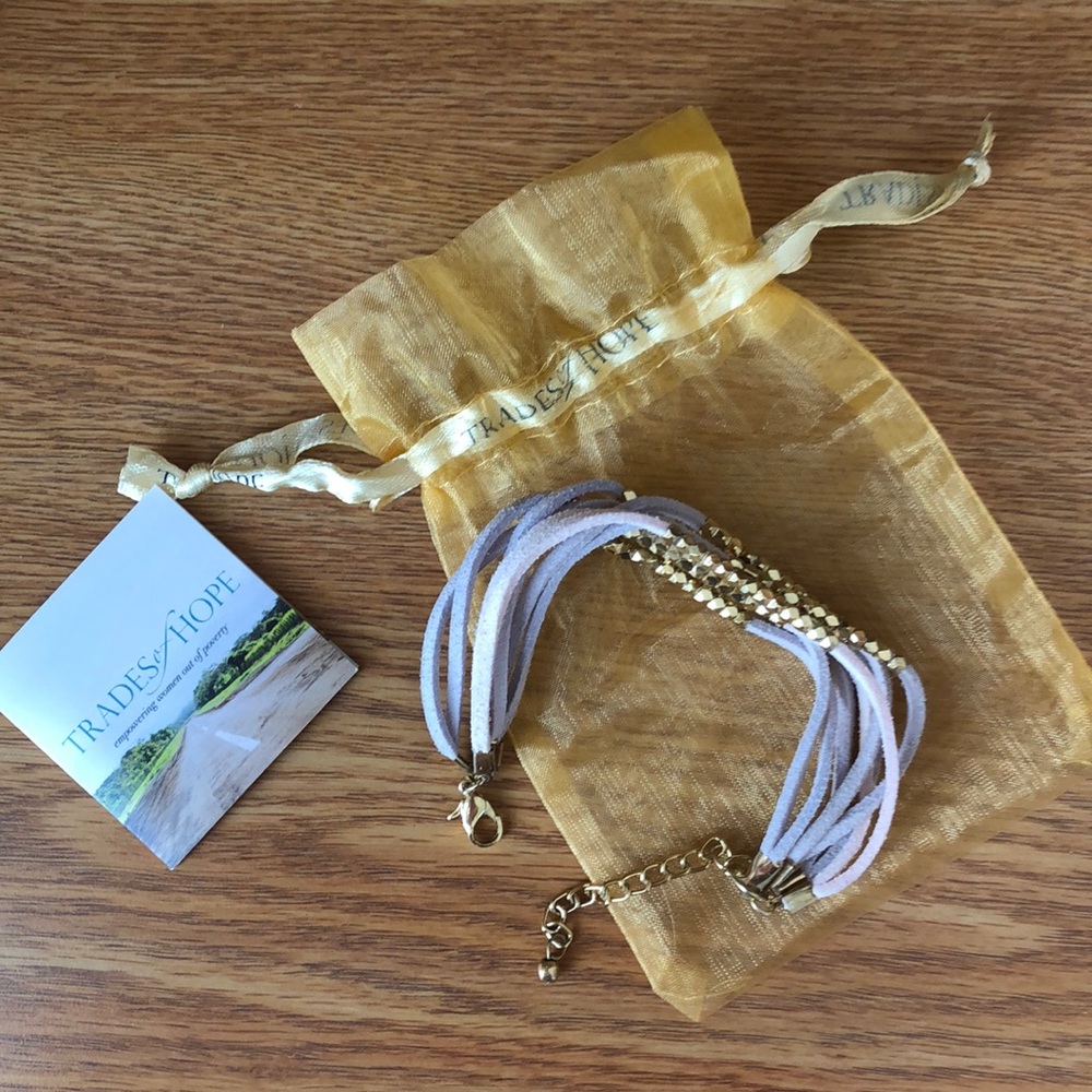 Trades of hope suede bracelet